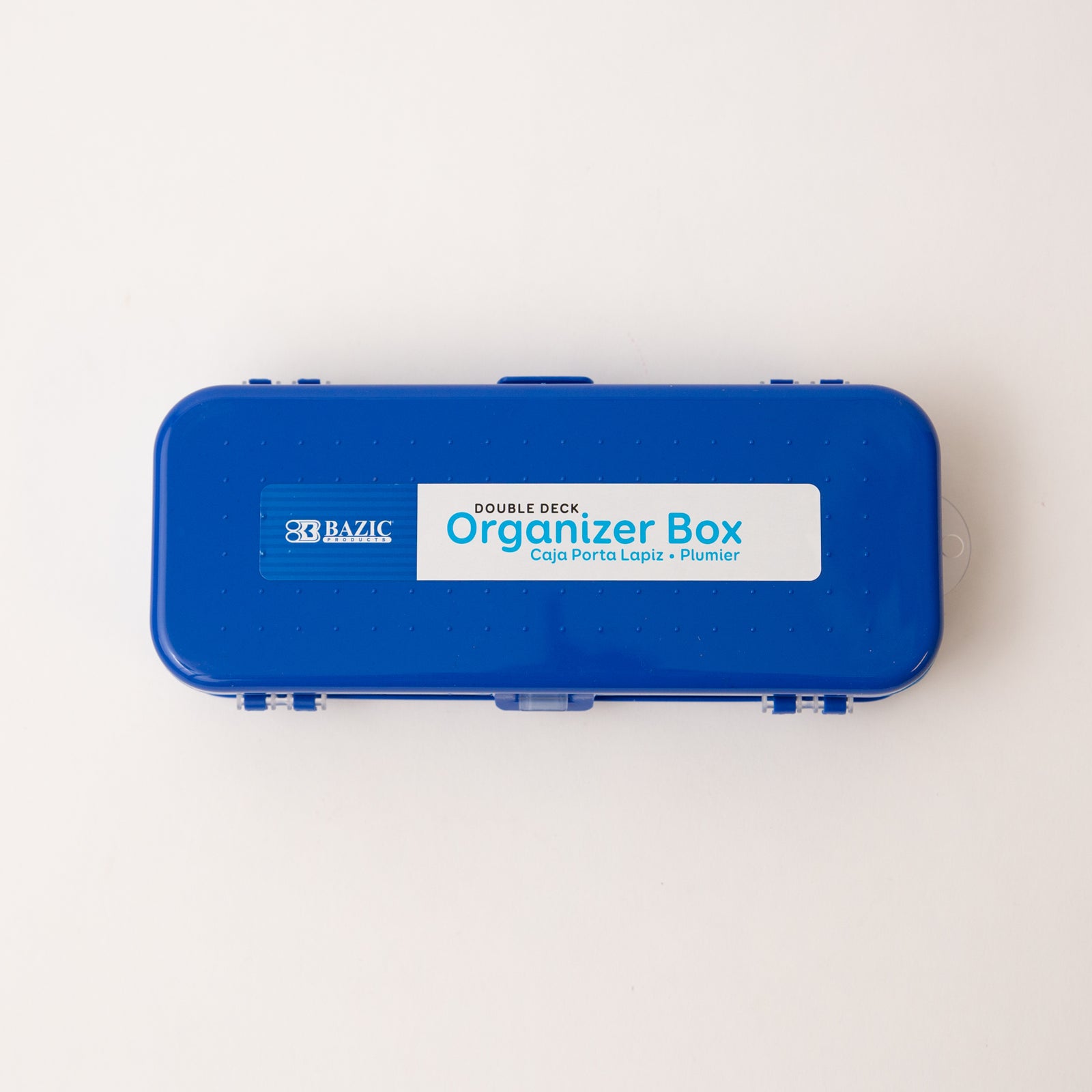 Blue Bazic Double Deck Organizer Box on a white background