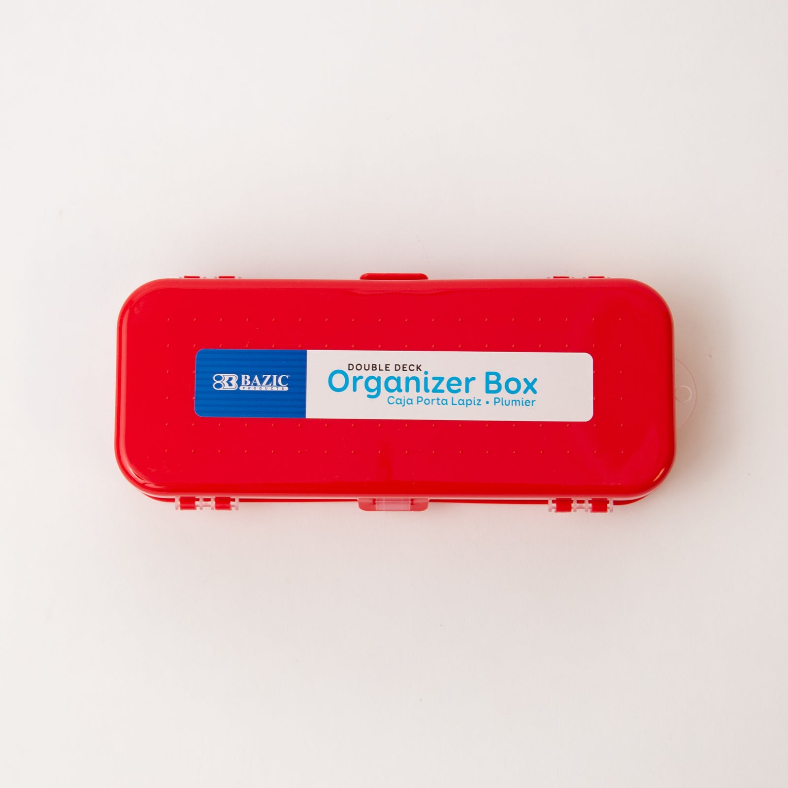 Red organizer box with BAZIC branding on a white background