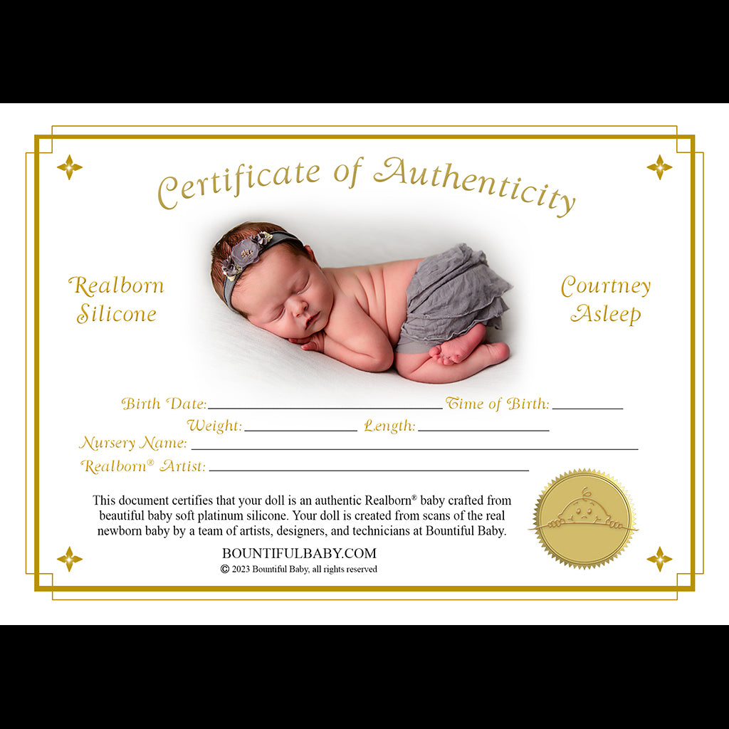 Realborn® SILICONE Courtney Sleeping (19" Reborn Doll Kit)