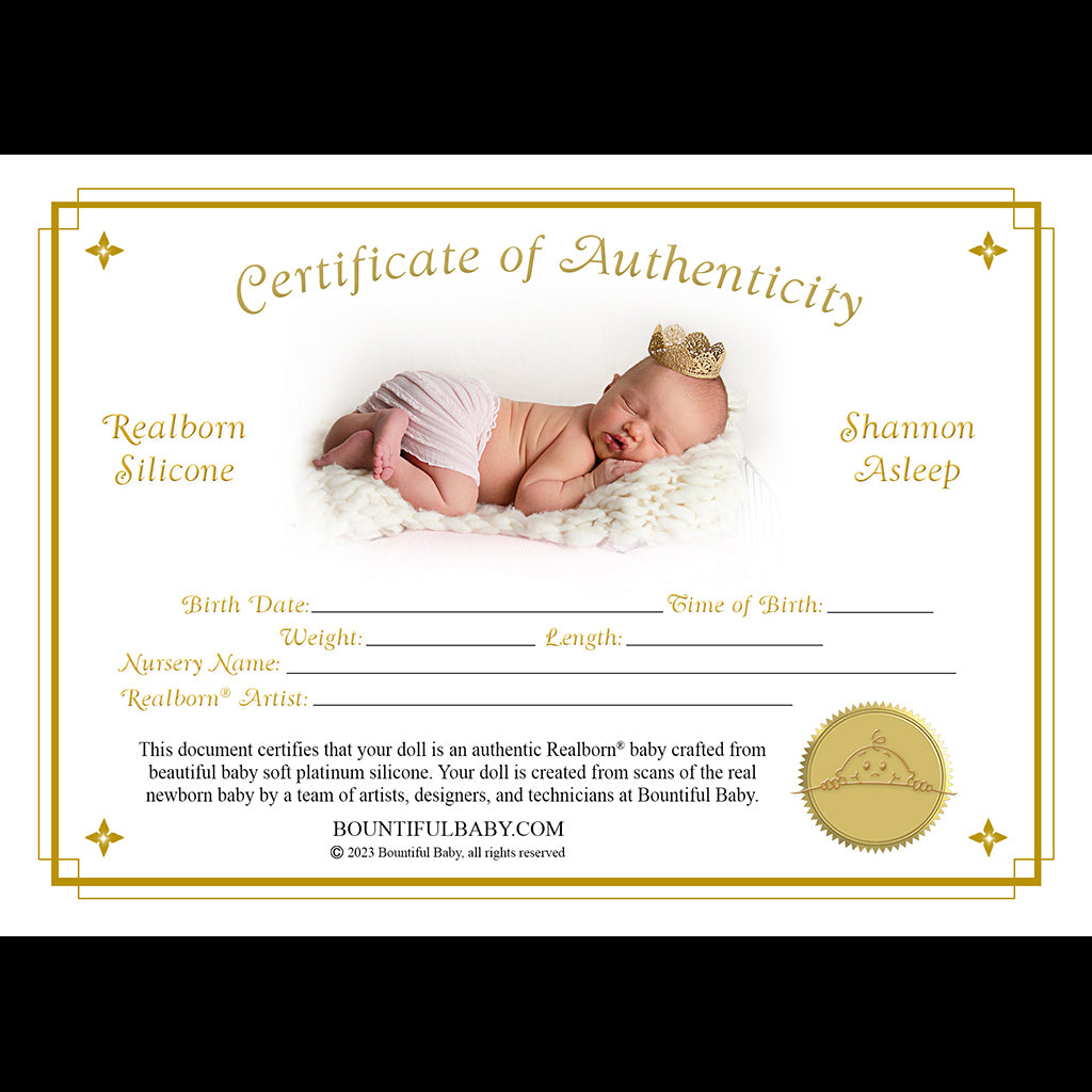 Realborn® SILICONE Shannon Sleeping (18.5" Reborn Doll Kit)