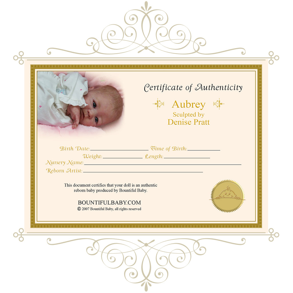 Aubrey, by Denise Pratt (20" Reborn Doll Kit)
