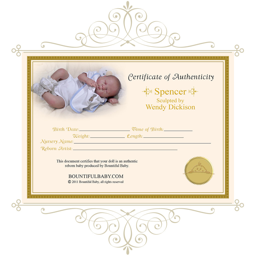 Spencer, by Wendy Dickison (19" Reborn Doll Kit)