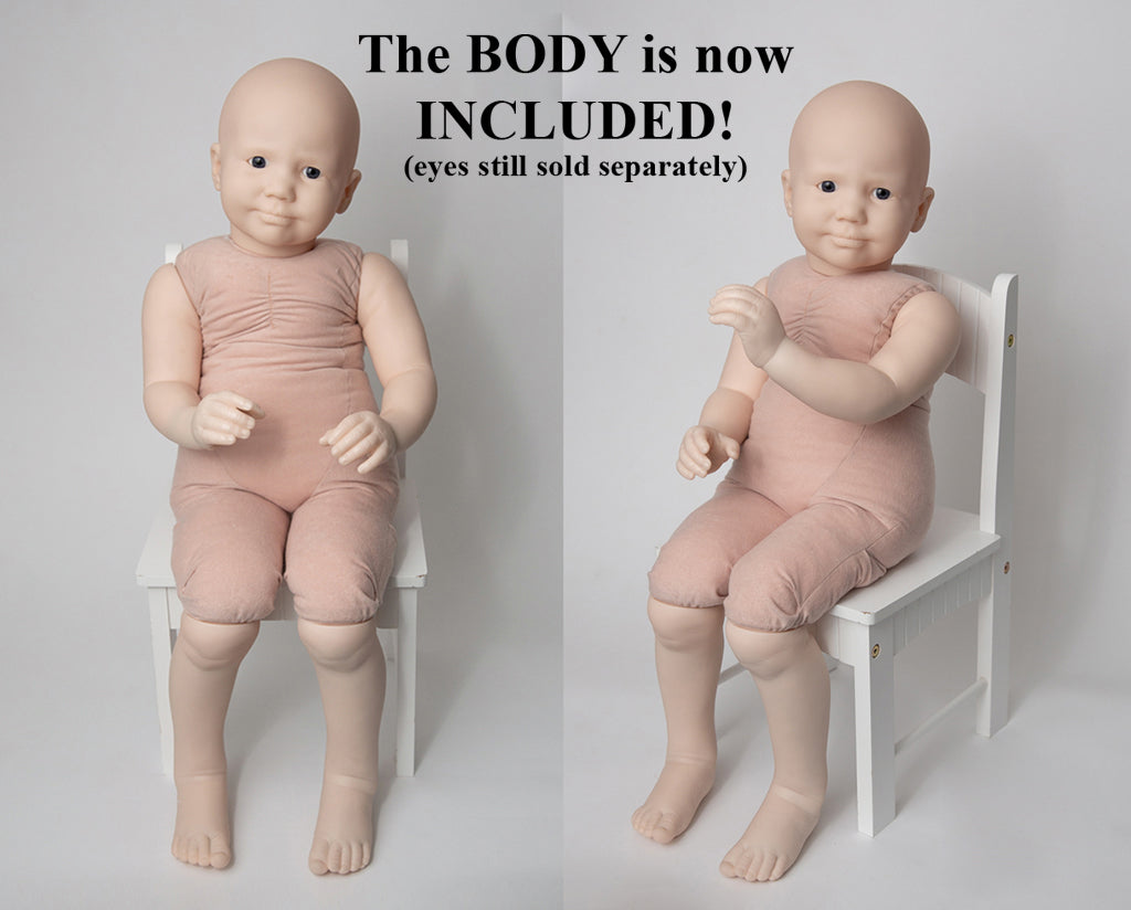 Realborn® June 3 Year Toddler (36" Reborn Doll Kit AND Body)