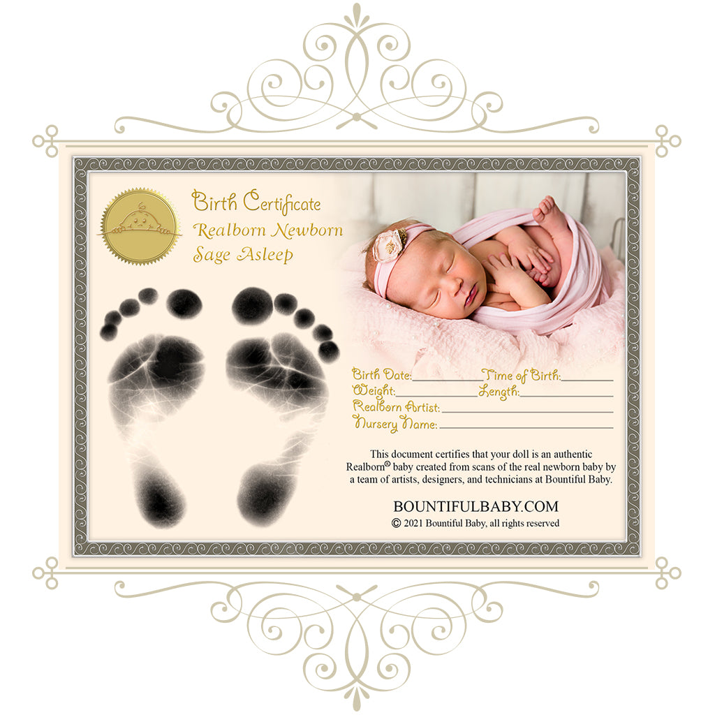 Realborn® Newborn Sage Sleeping (18" Reborn Doll Kit)