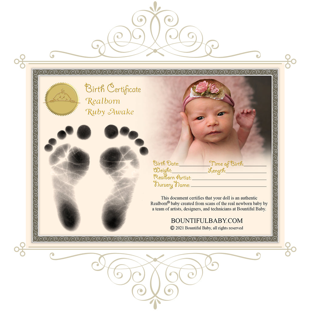 Realborn® Ruby Awake (20" Reborn Doll Kit)