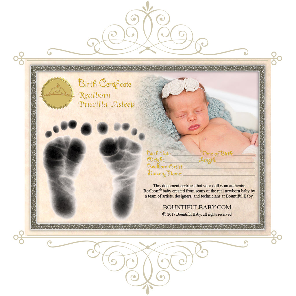 Realborn® Priscilla Sleeping (18" Reborn Doll Kit)