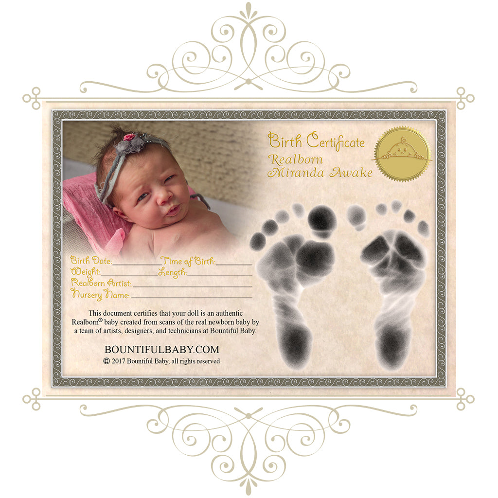 Realborn® Miranda Awake (19" Reborn Doll Kit)