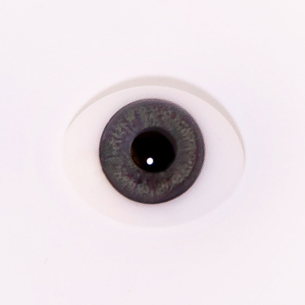 14mm Gray - Oval Glass Eyes - 1 Pair - #1456