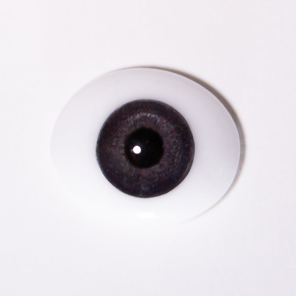 18mm Gray - Oval Glass Eyes - 1 Pair - #1464