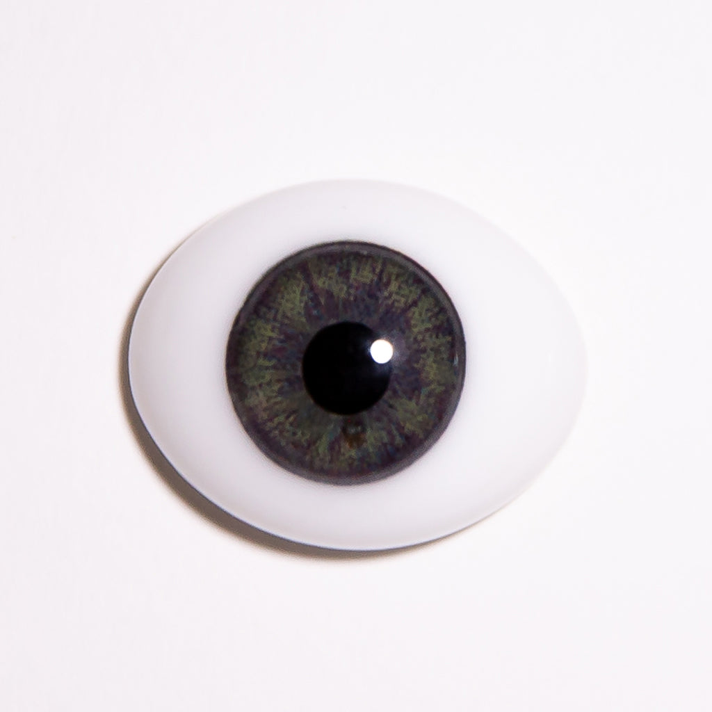 24mm Gray - Oval Glass Eyes - 1 Pair - #1467