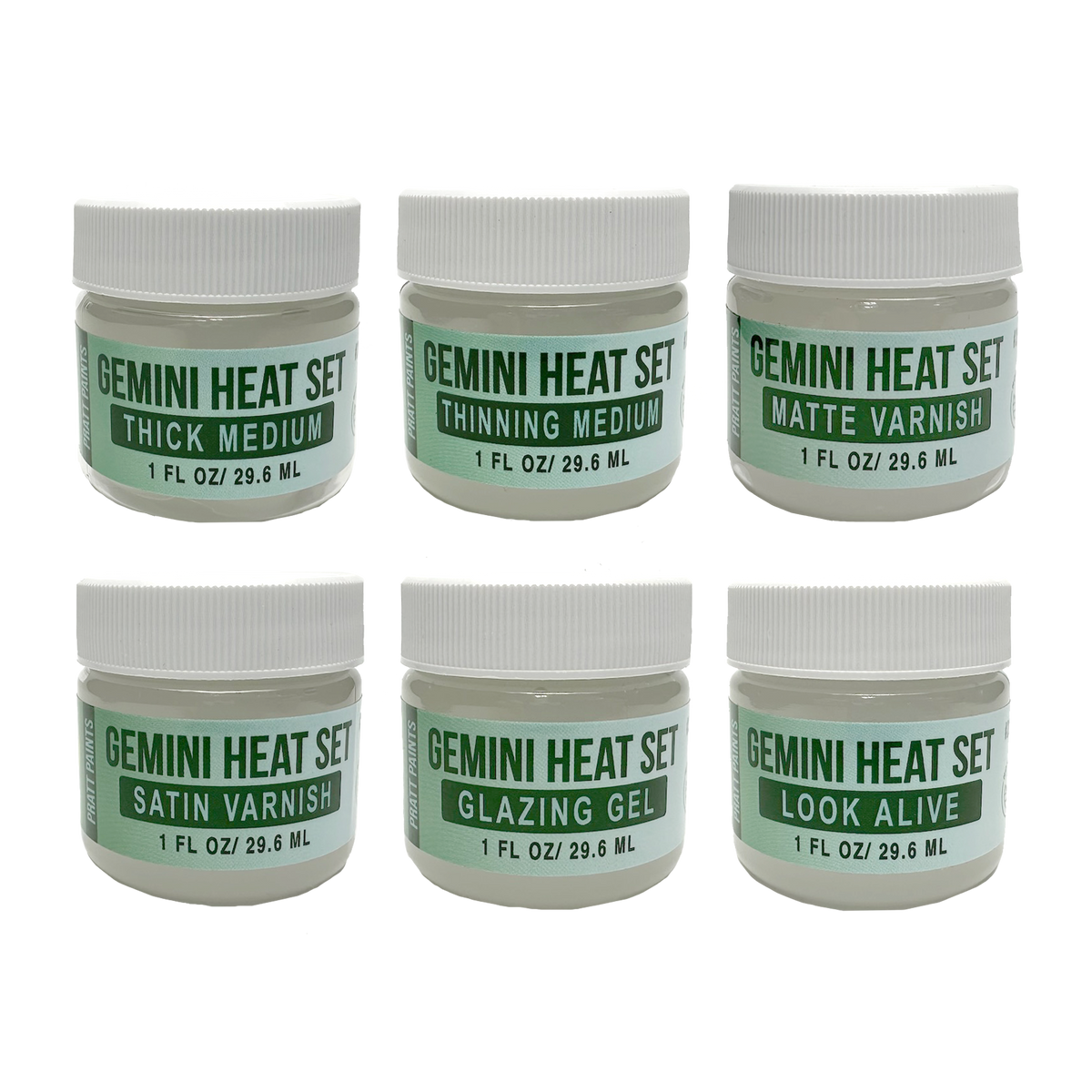 Set of 6 Varnishes - Gemini™ Heat Set - 1 oz - #6725