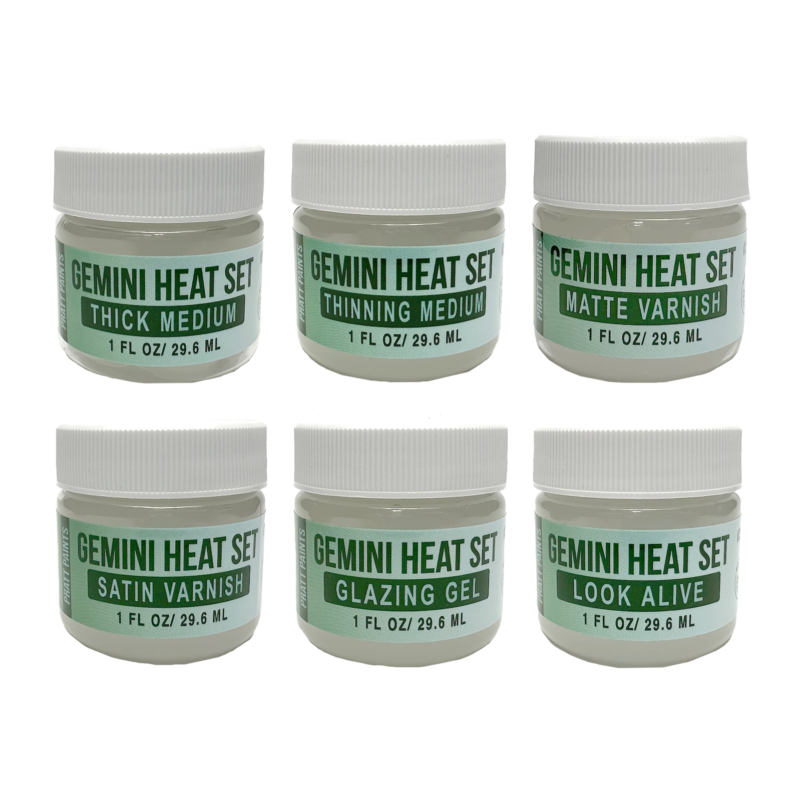 Set of 6 Varnishes - Gemini® Heat Set - 1 oz - #6725