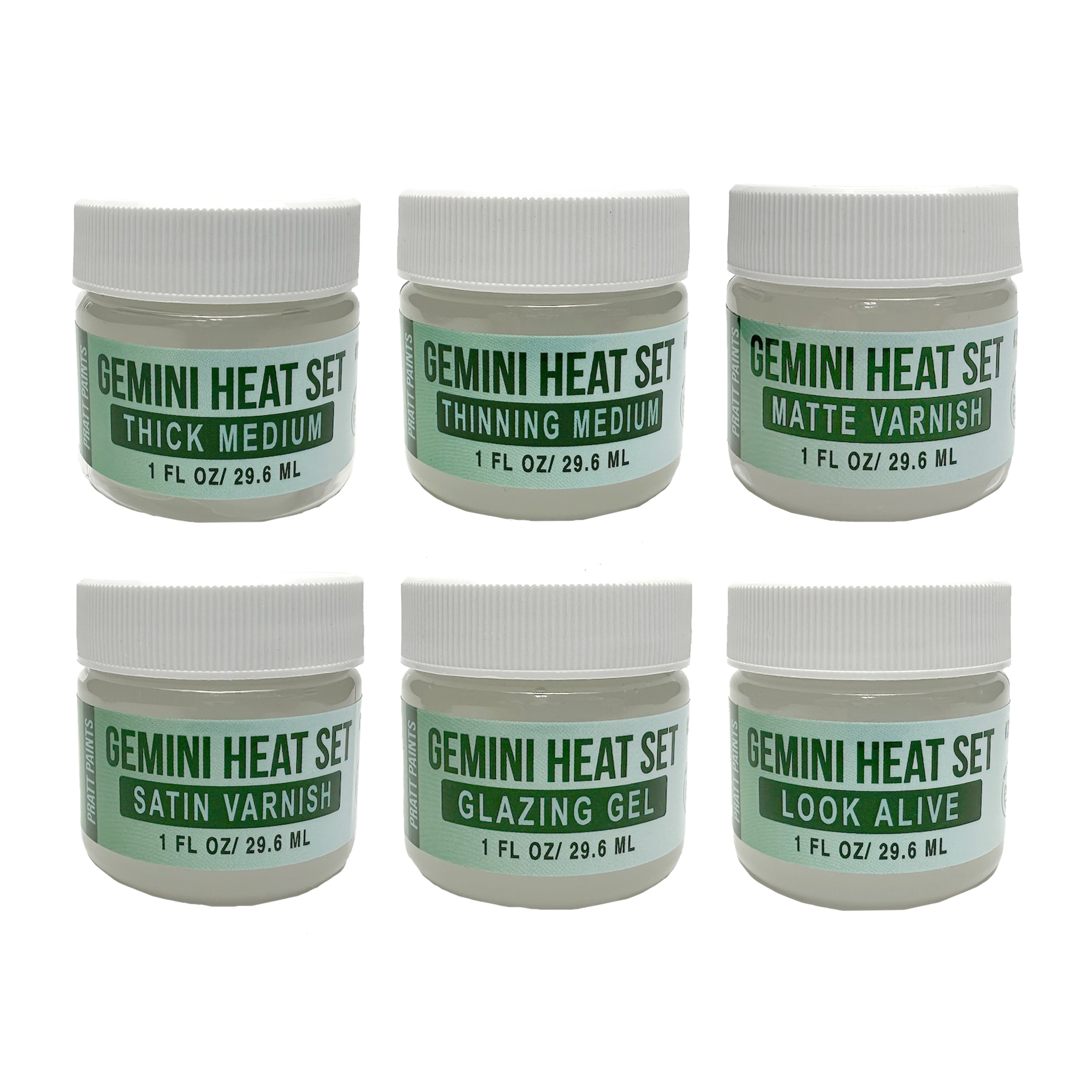 Set of 6 Varnishes - Gemini™ Heat Set - 1 oz - #6725
