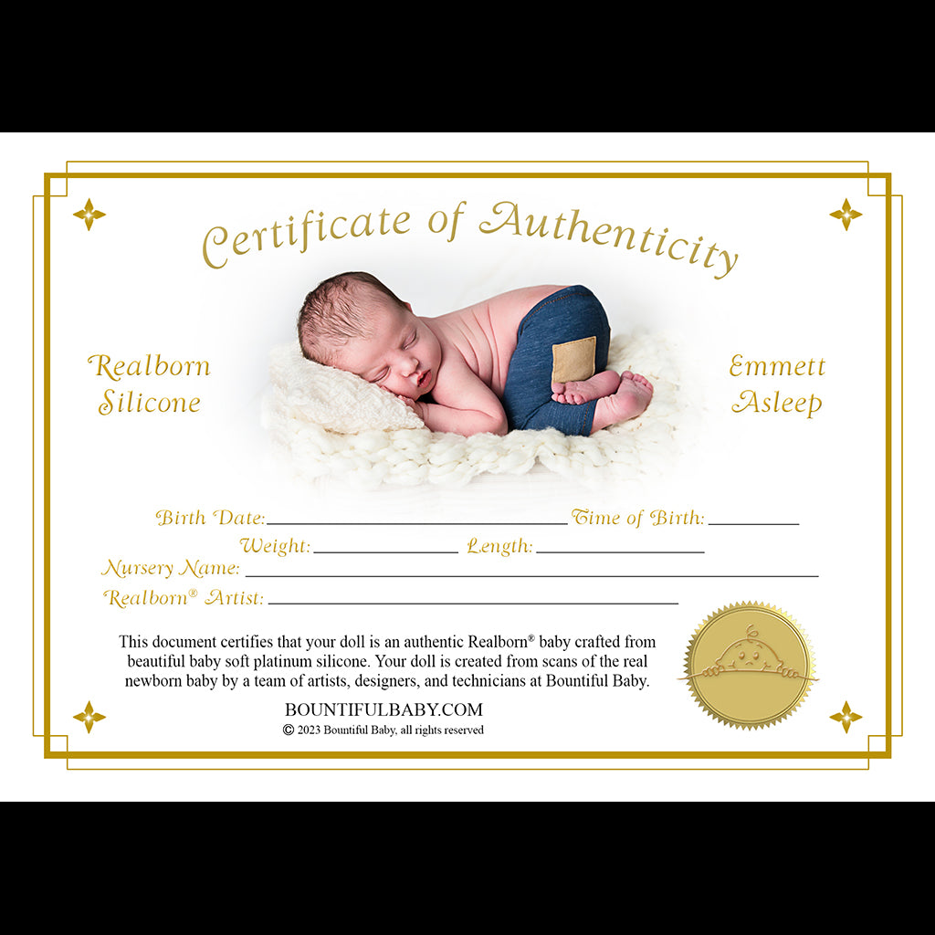Realborn® SILICONE Emmett Sleeping (19" Reborn Doll Kit)