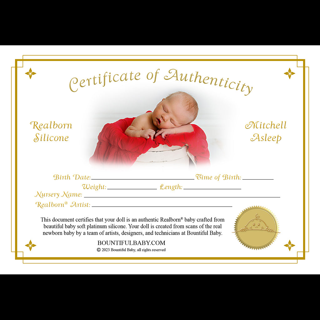 Realborn® SILICONE Mitchell Sleeping (18.5" Reborn Doll Kit)