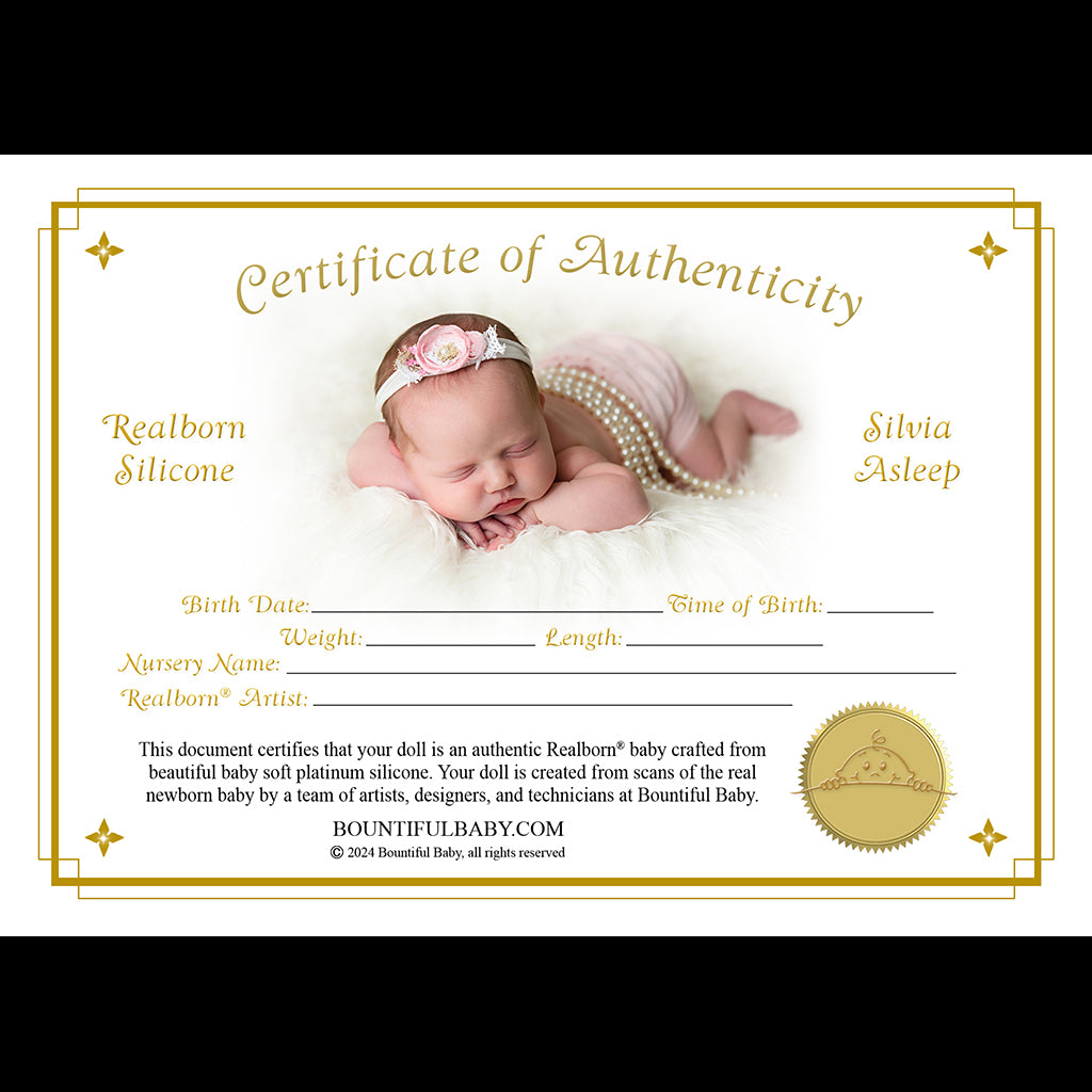 Realborn® SILICONE Silvia Sleeping (20" Reborn Doll Kit)