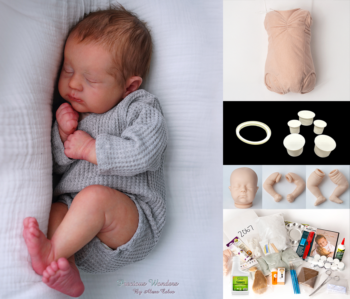 Realborn® Autumn Sleeping (19.5" Reborn Doll Kit) Complete Beginners Kit!