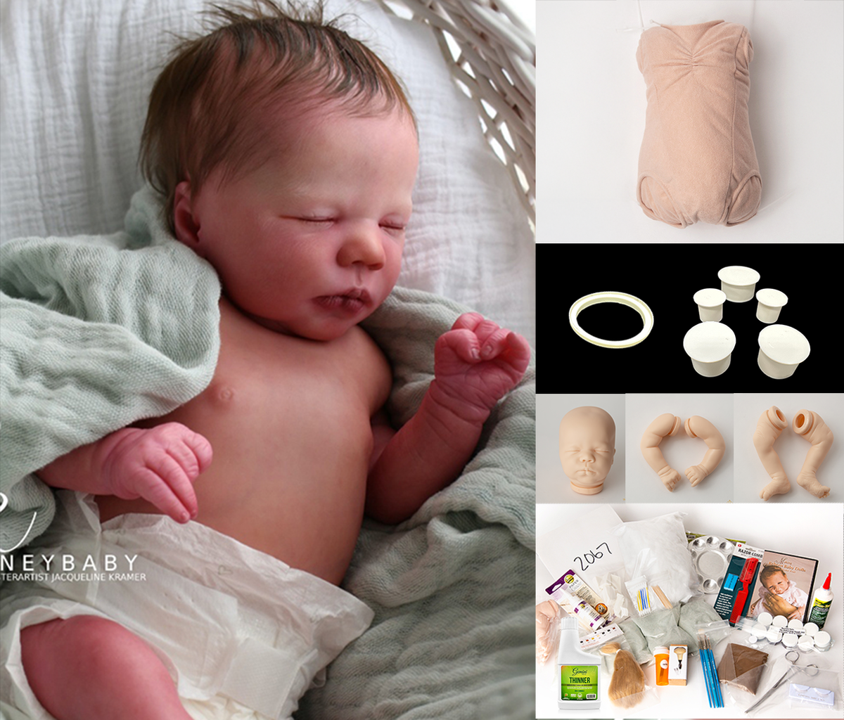 Realborn® Felicity Sleeping (18.75" Reborn Doll Kit) Complete Beginners Kit!