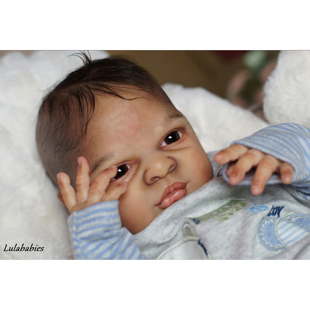 Frankie Reborn Doll Kit (19") Bundled with | #4160 Body | #2112 Eyes | Plugs &amp; Neck Ring