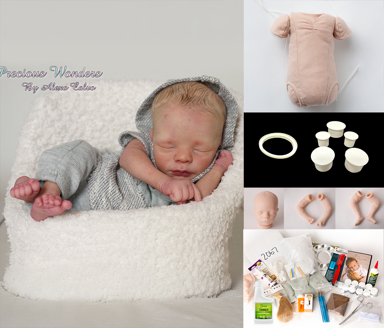 Realborn® Leif Sleeping (18" Reborn Doll Kit) Complete Beginners Kit!