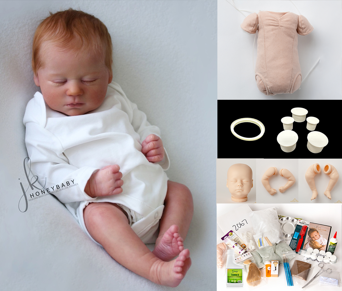 Realborn® Marnie Sleeping (19" Reborn Doll Kit) Complete Beginners Kit!