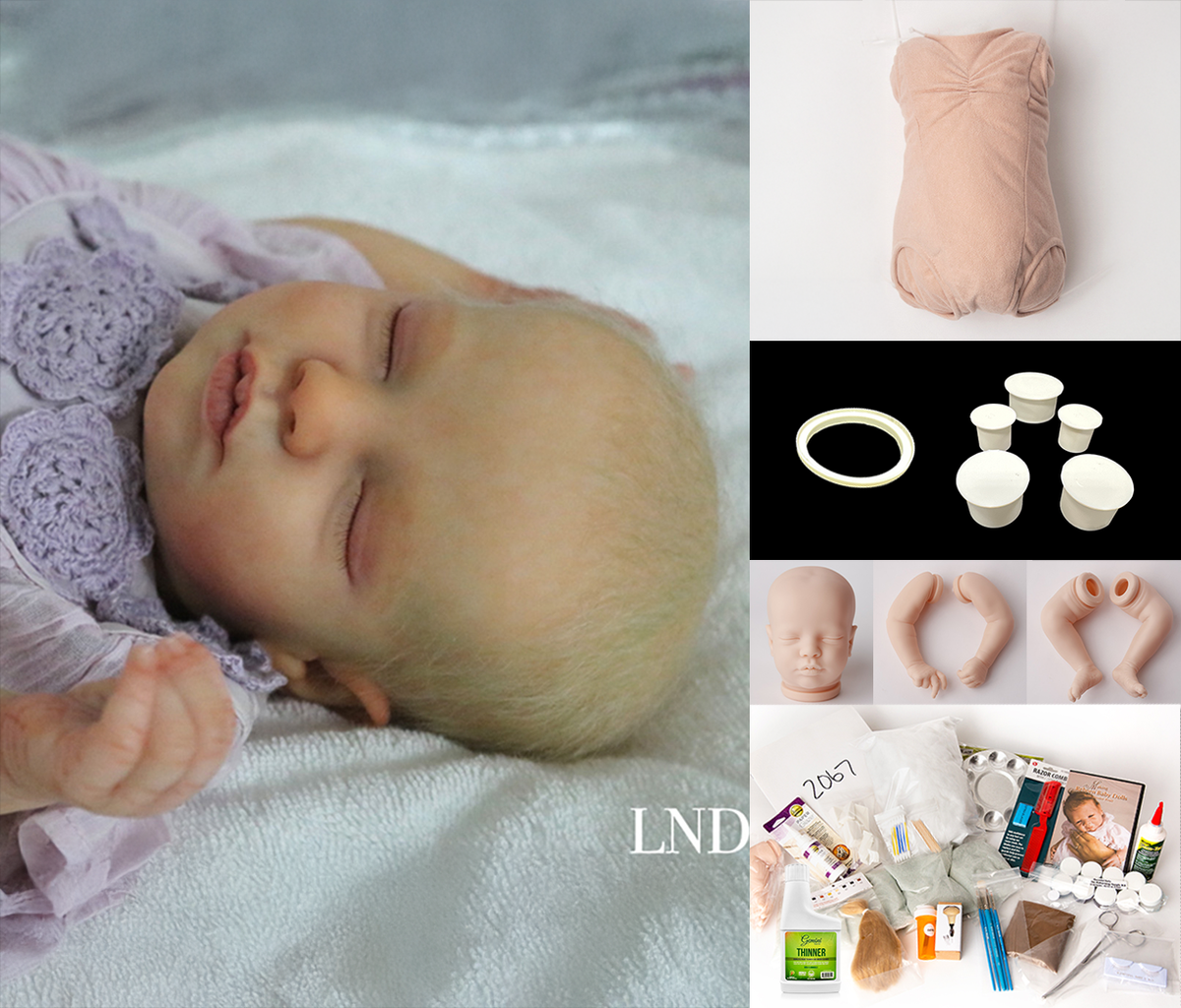 Realborn® Priscilla Sleeping (18" Reborn Doll Kit) Complete Beginners Kit!