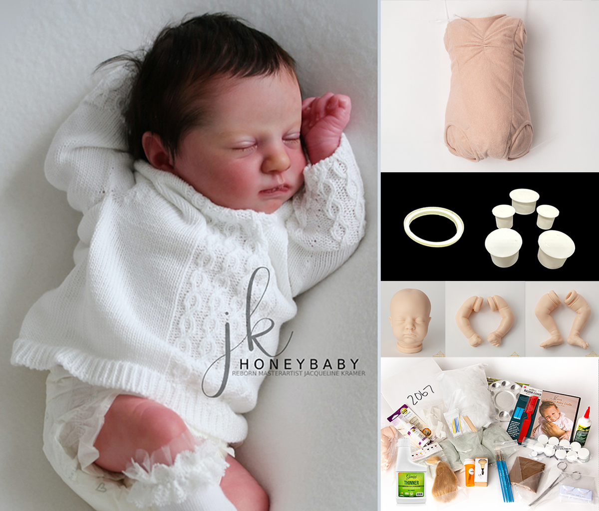 Realborn® Alyssa Sleeping (18" Reborn Doll Kit) Complete Beginners Kit!