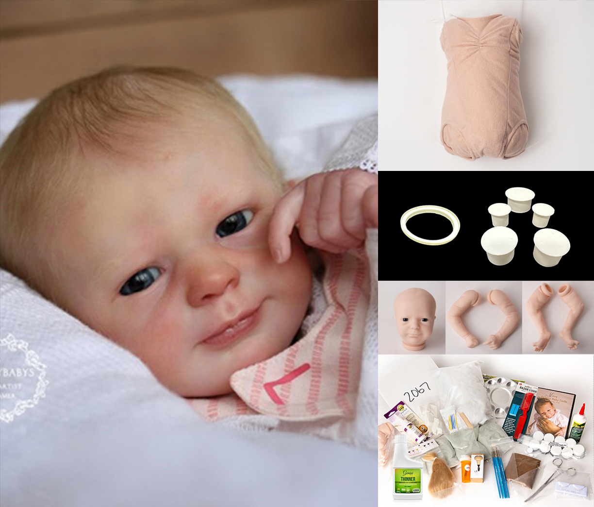 Realborn® Aspen Awake (18" Reborn Doll Kit) Complete Beginners Kit!