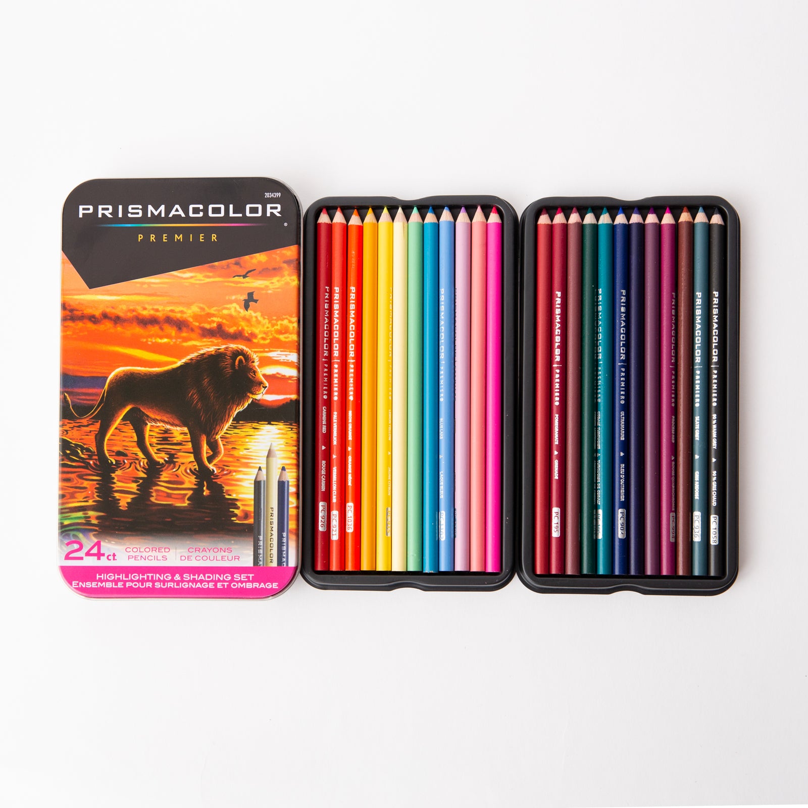 Prismacolor colored pencils set with a colorful packaging design on a white background