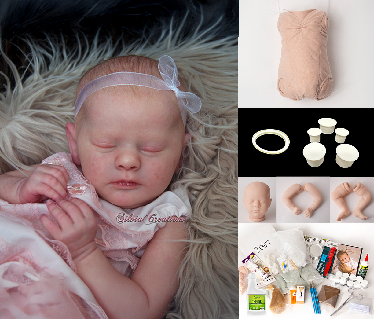 Realborn® Evelyn Sleeping (19" Reborn Doll Kit) Complete Beginners Kit!