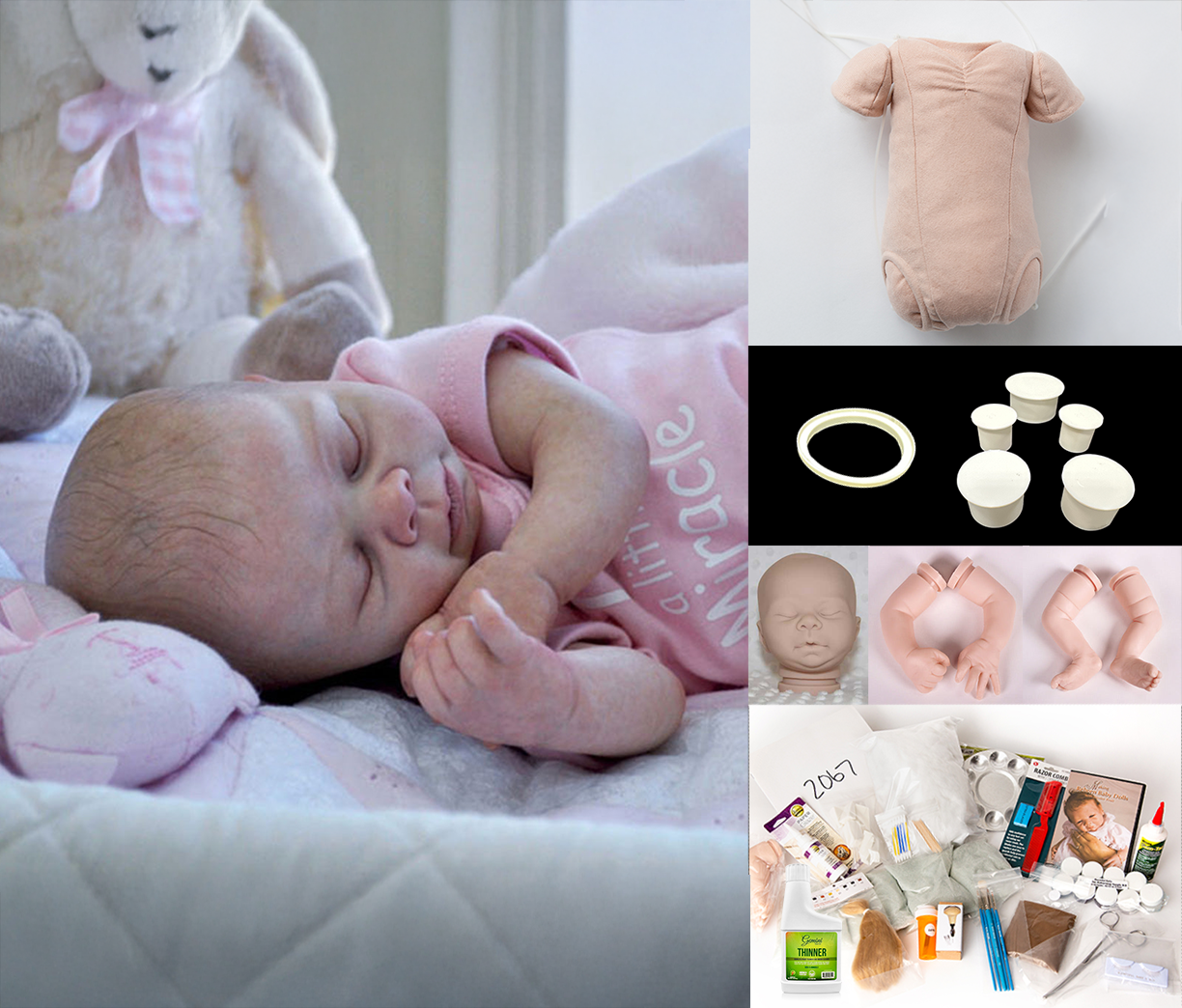 Kaelin (16" Reborn Doll Kit) Complete Beginners Kit!
