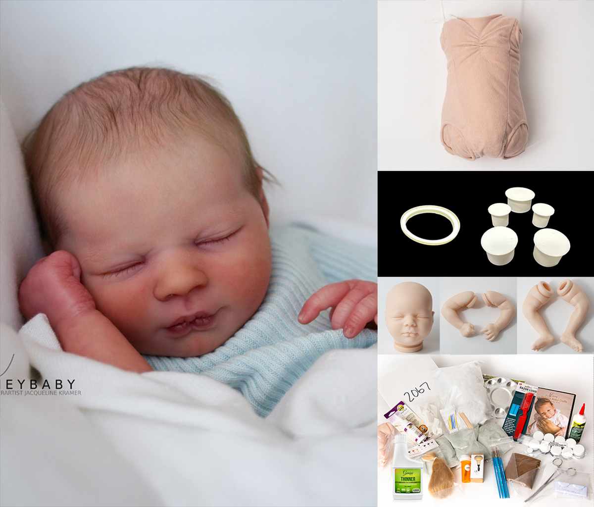 Realborn® Katie Sleeping (18" Reborn Doll Kit) Complete Beginners Kit!