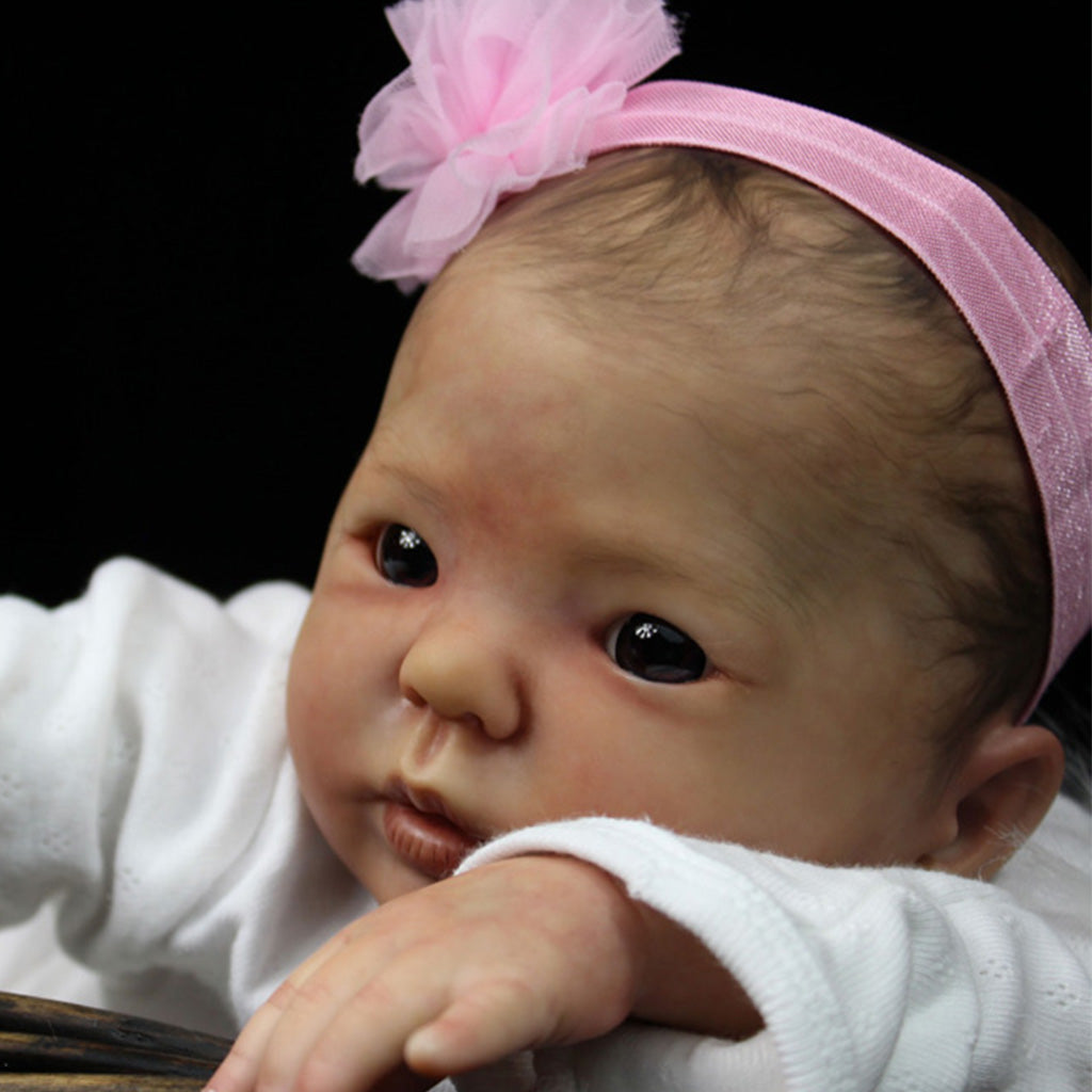 Kimi Reborn Doll Kit (19") Bundled with | #8416 Body | #2112 Eyes | Plugs & Neck Ring