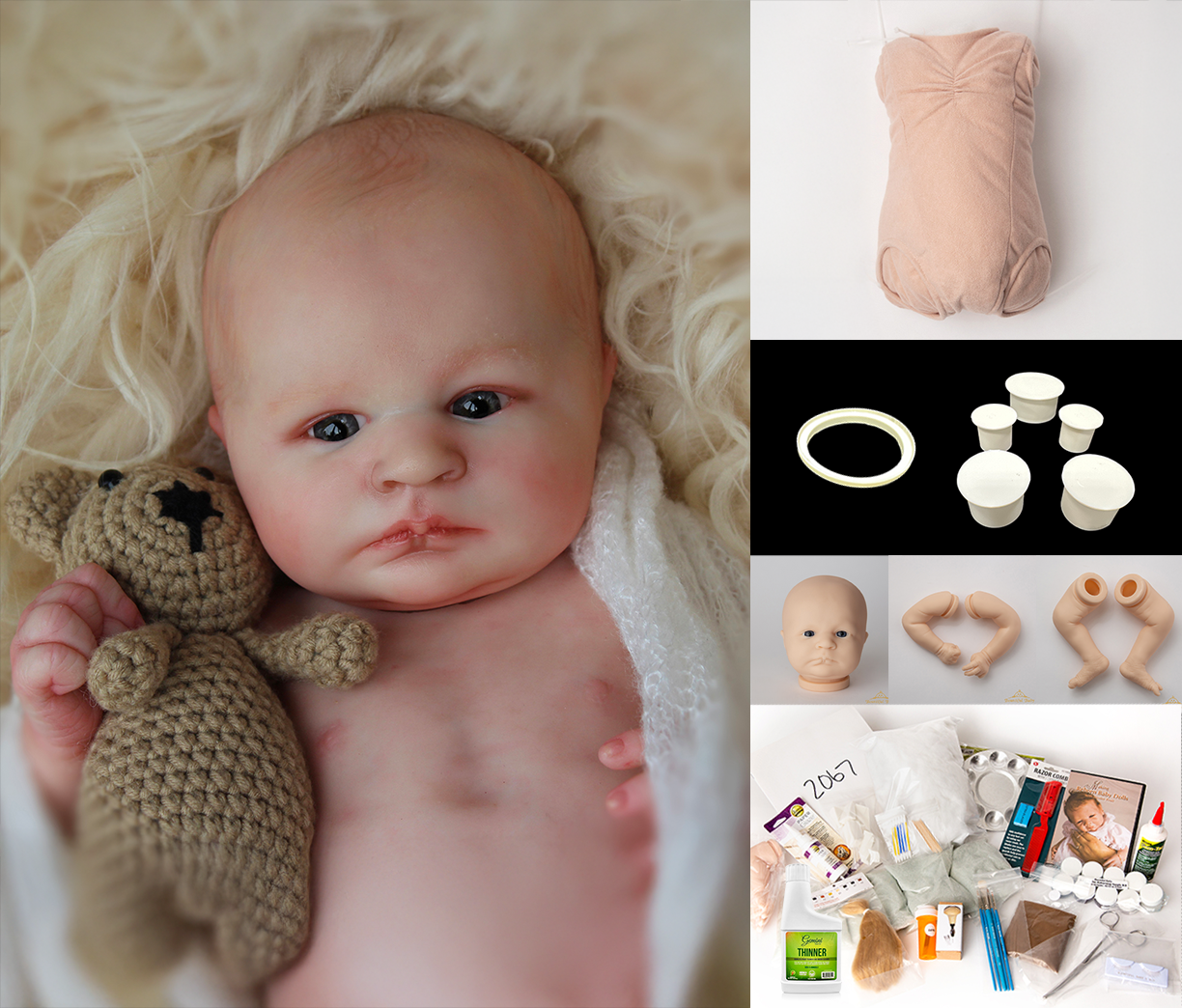 Realborn® Martin Awake (18.5" Reborn Doll Kit) Complete Beginners Kit!