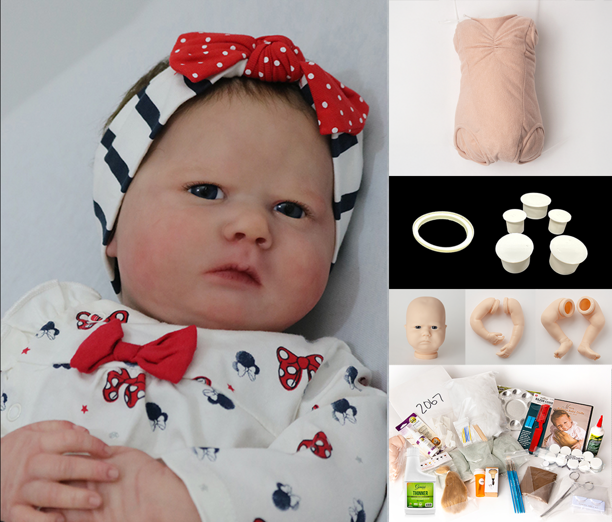 Realborn® Silvia Awake (20" Reborn Doll Kit) Complete Beginners Kit!