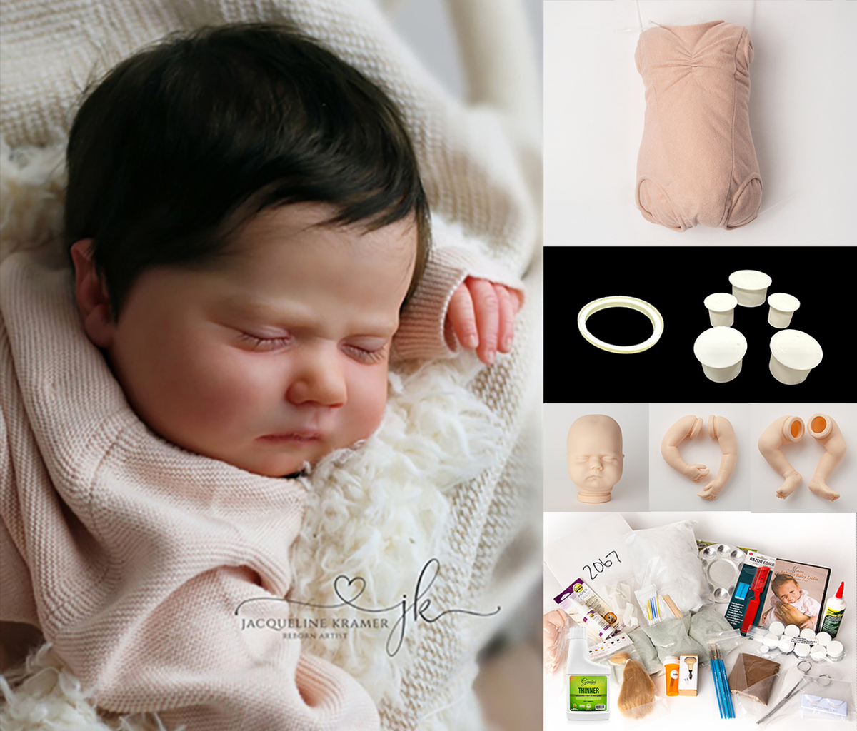 Realborn® Silvia Sleeping (20" Reborn Doll Kit) Complete Beginners Kit!