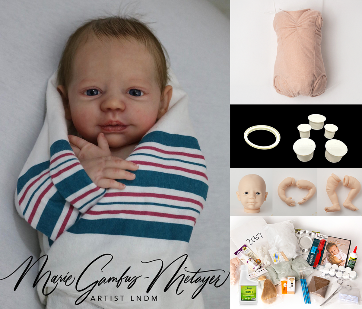 Realborn® Steven Awake (18.5" Reborn Doll Kit) Complete Beginners Kit!