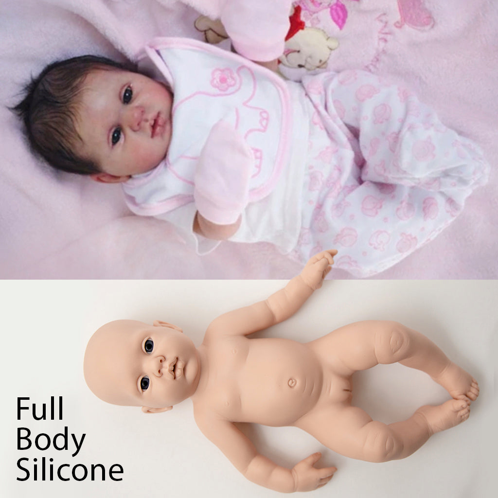 SILICONE Blinkin Girl Full-Body Silicone Reborn Doll Kit