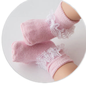 *Pink Lace Socks - 3 Pack - #7030
