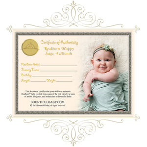 *Realborn® Happy Sage - 4 Month (23" Reborn Doll Kit)
