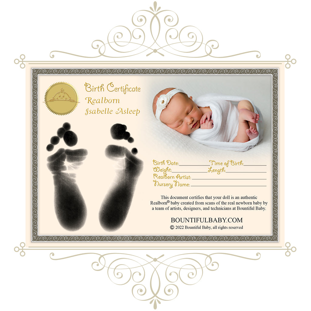 *Realborn® Isabelle Sleeping (19" Reborn Doll Kit)