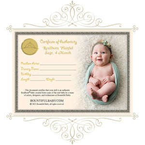 *Realborn® Playful Sage - 4 Month (23" Reborn Doll Kit)