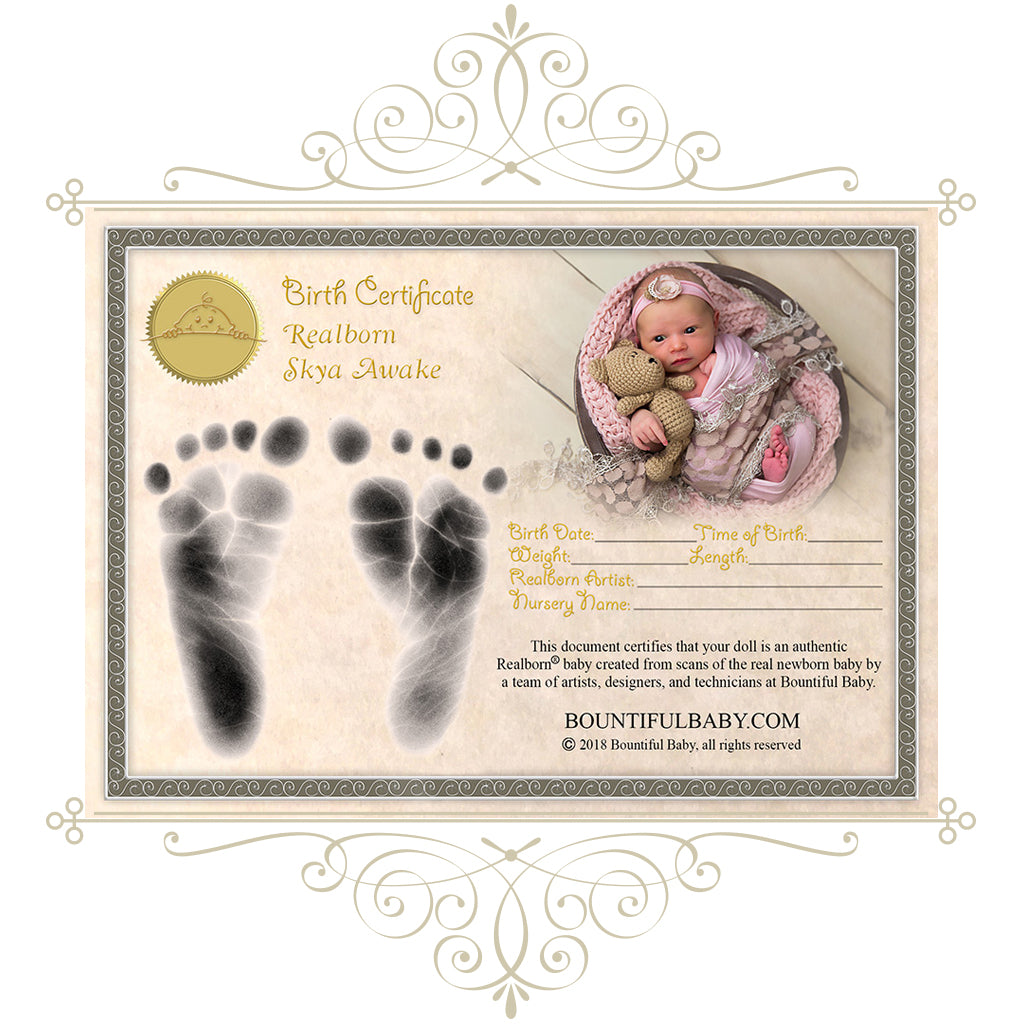 Realborn® Skya™ Awake (18.5" Reborn Doll Kit)