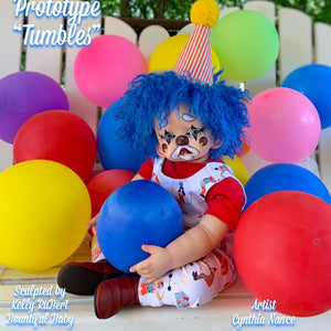 *Tumbles, by Kelly RuBert (20-21" Reborn Clown Kit)