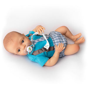 *Blue Baby Bottle & Pacifier Set for Open Mouth Babies - #7008