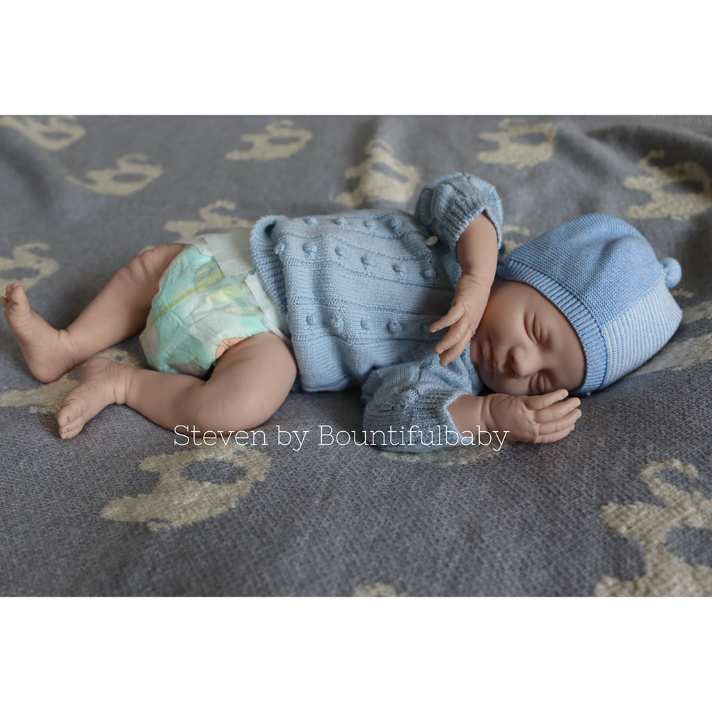 Realborn® SILICONE Steven Sleeping (18.5 Reborn Doll Kit) - Bountiful Baby  (DP Creations LLC)