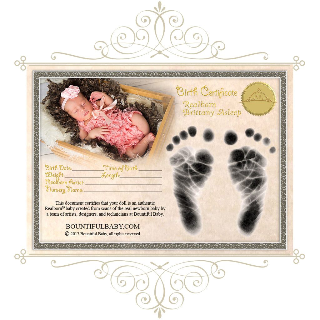 Realborn® Brittany Sleeping (20" Reborn Doll Kit)