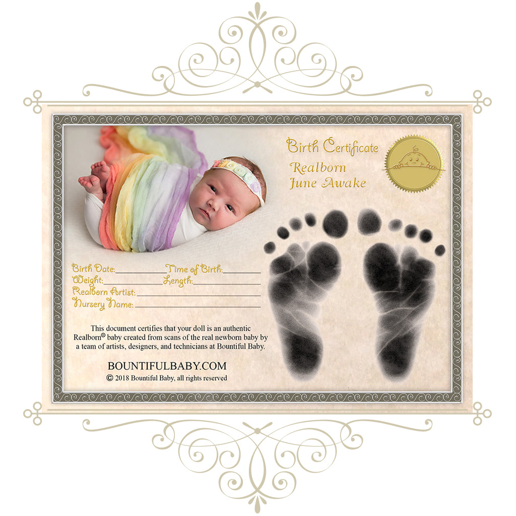 Realborn® June Awake (19" Reborn Doll Kit)
