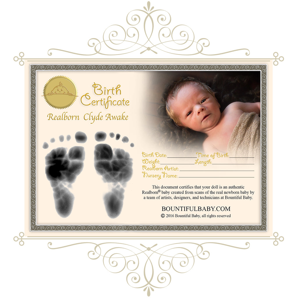 Realborn® Clyde Awake (18" Reborn Doll Kit)