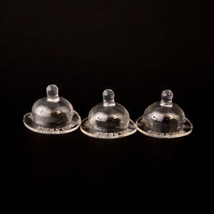 *Set of 3 No-Hole Bottle Nipples
